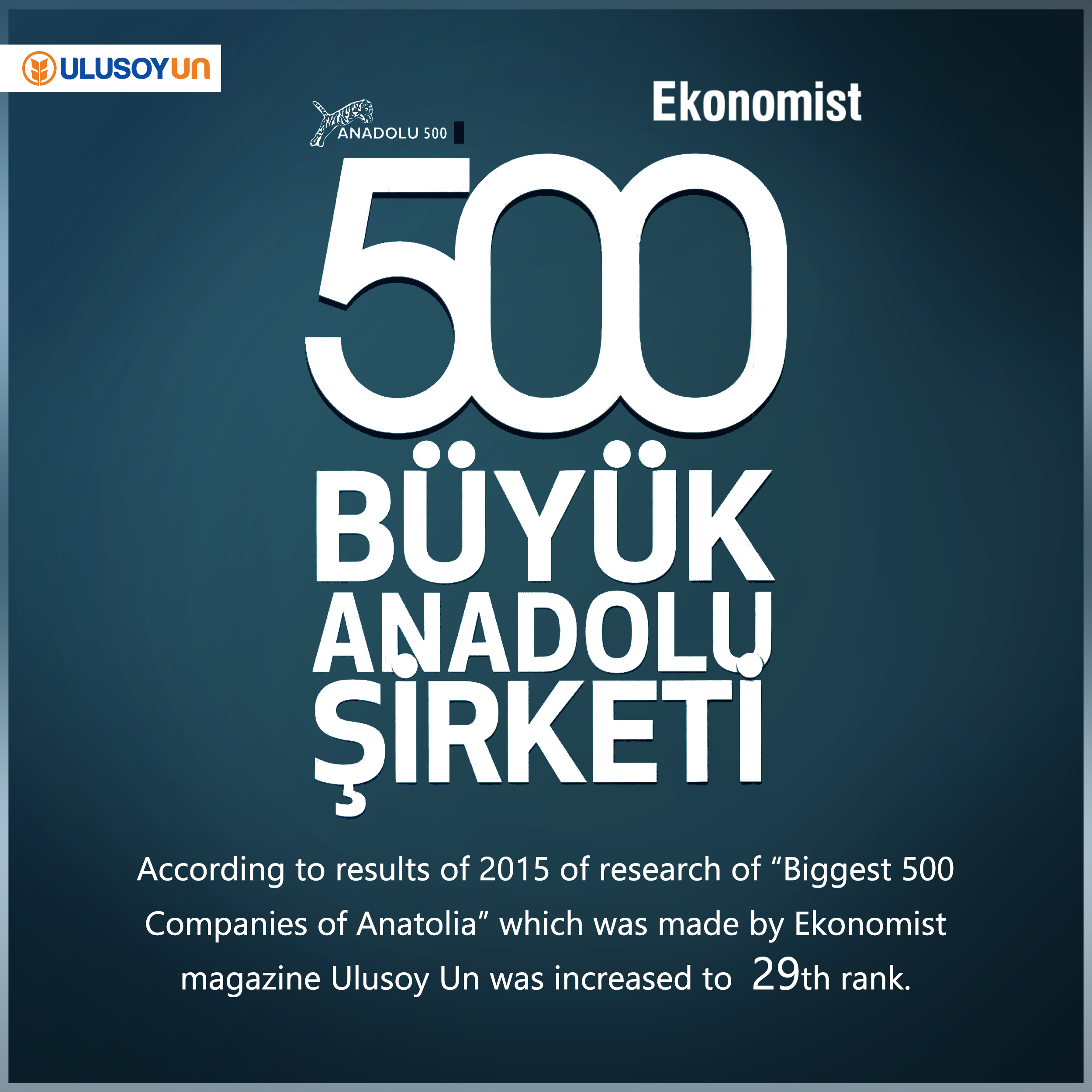 Ekonomist Magazine, research, Biggest Anatolian Companies